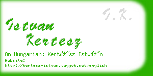 istvan kertesz business card